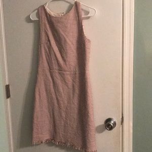 Loft Pink Tweed Shift Dress
